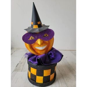 Unique Jack O'Lantern Jester jack in box Halloween home decor figure